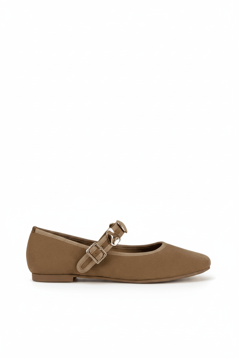 Bailarinas Camel Gamuza 15048 - Mary Jane, Hebilla, Casual de mujer Calzado 365 Costa Rica