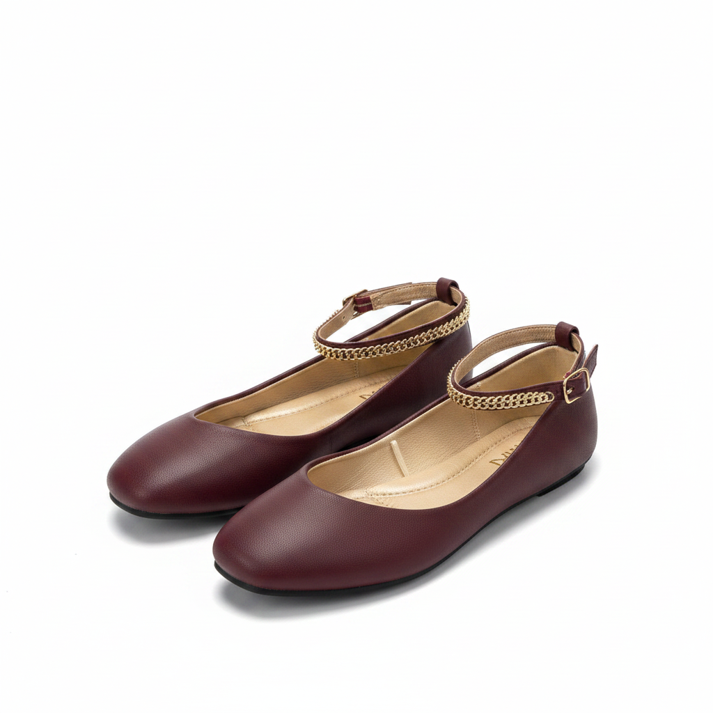 Bailarinas Burgundy 15036 Hebilla Casual de mujer Costa Rica