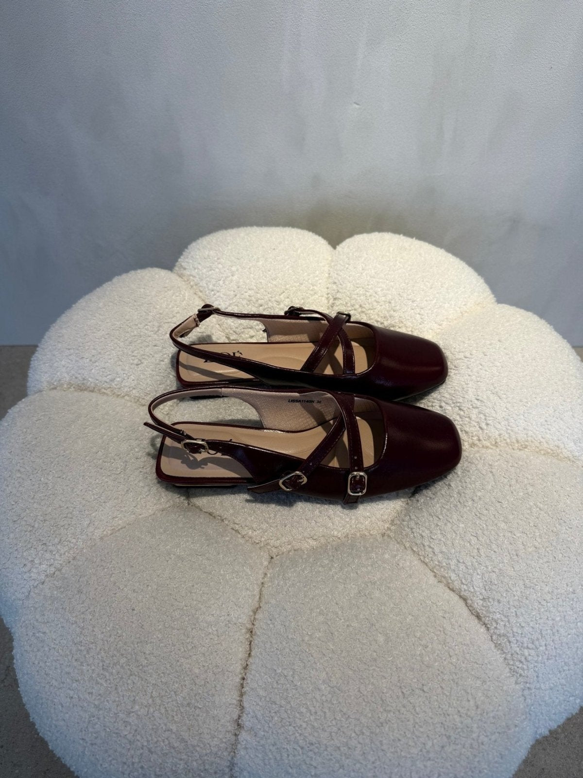 Bailarinas Burgundy 15075 Hebilla Slingback Tacón Bajo de mujer Zoé Brand Costa Rica - Calzado 365