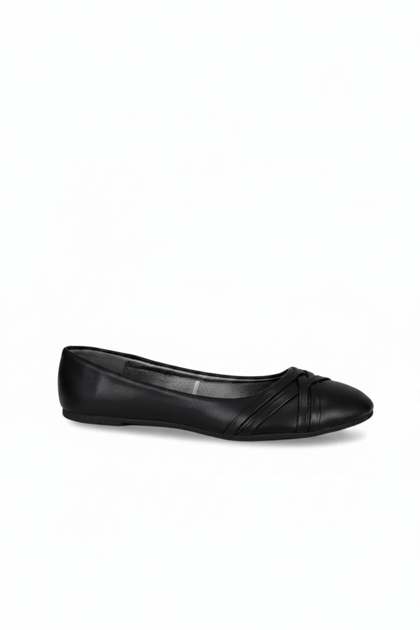 Bailarinas Negro 15037 con Detalle Cruzado Casual de Mujer Calzado 365 Costa Rica - Calzado 365