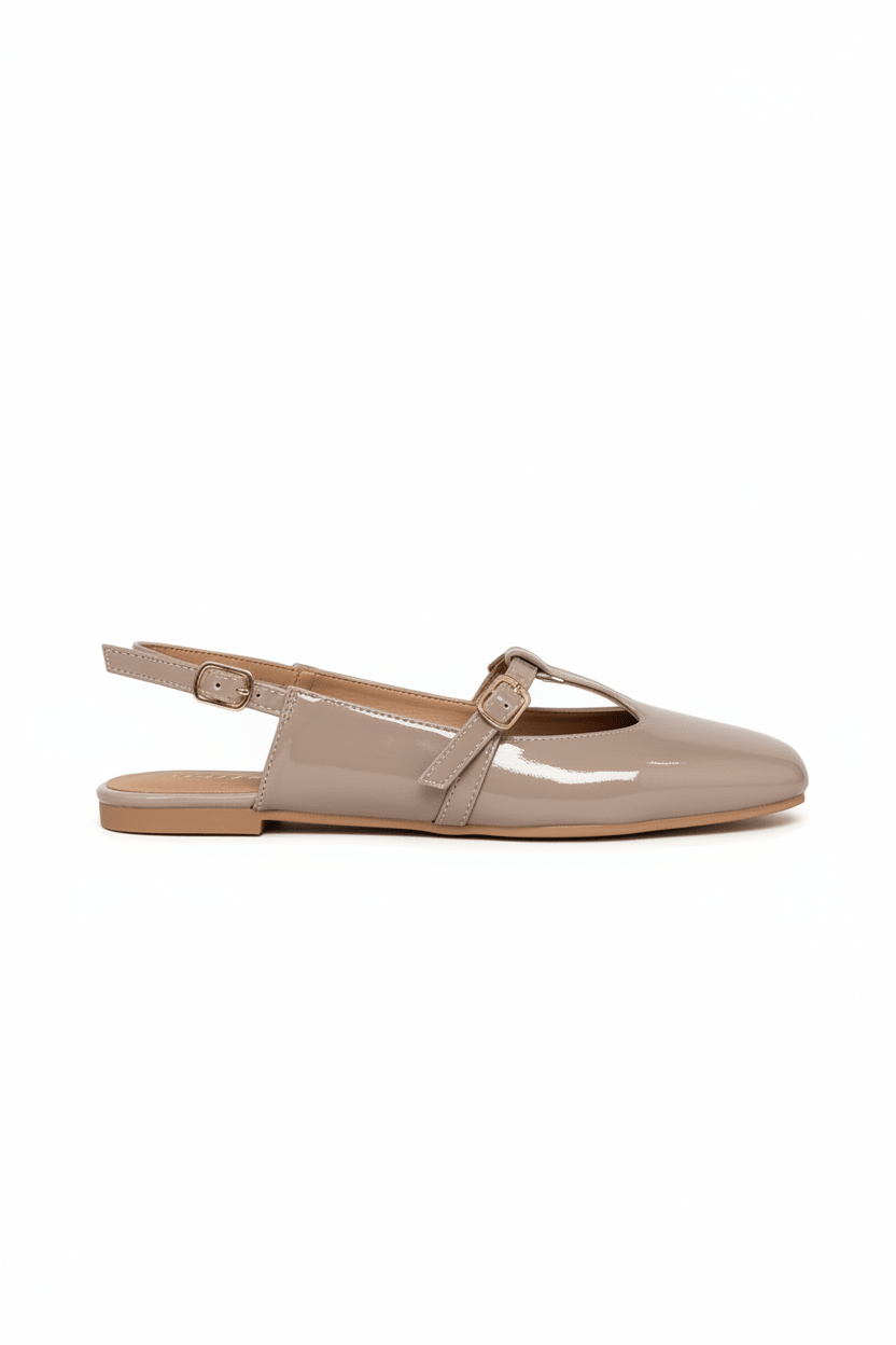 Bailarinas Nude Charol 14455 Hebilla Slingback de mujer Victoria Ferreira Costa Rica - Calzado 365