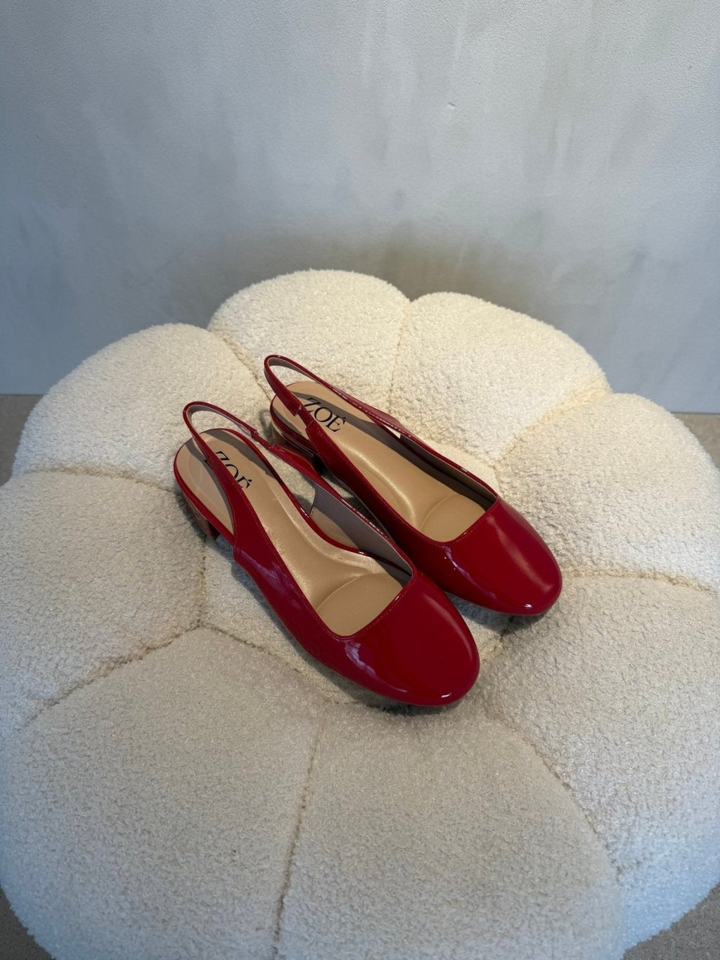 Bailarinas Rojo Charol 15078 Tacón Bajo Slingback de mujer Zoé Brand Costa Rica - Calzado 365