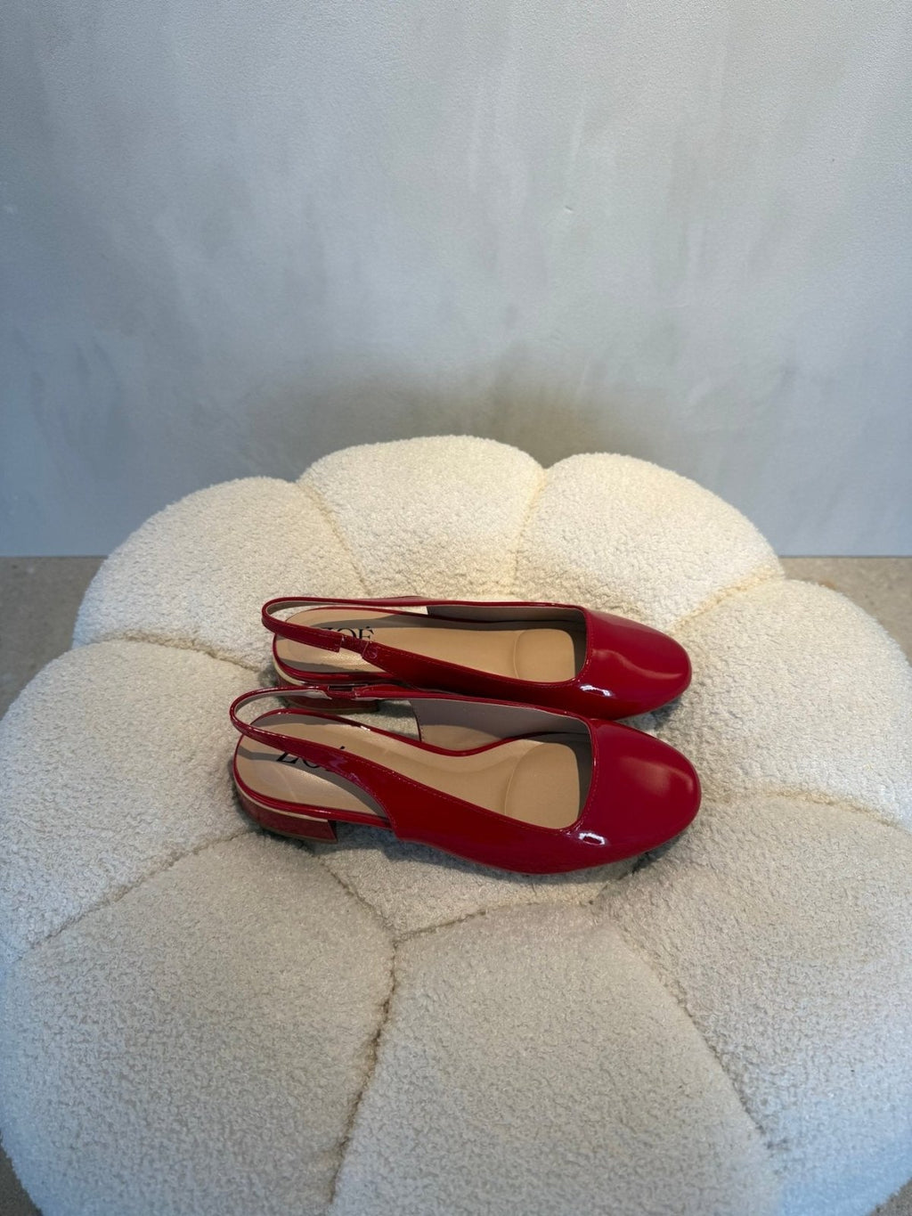 Bailarinas Rojo Charol 15078 Tacón Bajo Slingback de mujer Zoé Brand Costa Rica - Calzado 365