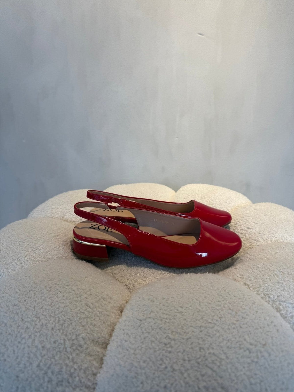 Bailarinas Rojo Charol 15078 Tacón Bajo Slingback de mujer Zoé Brand Costa Rica - Calzado 365