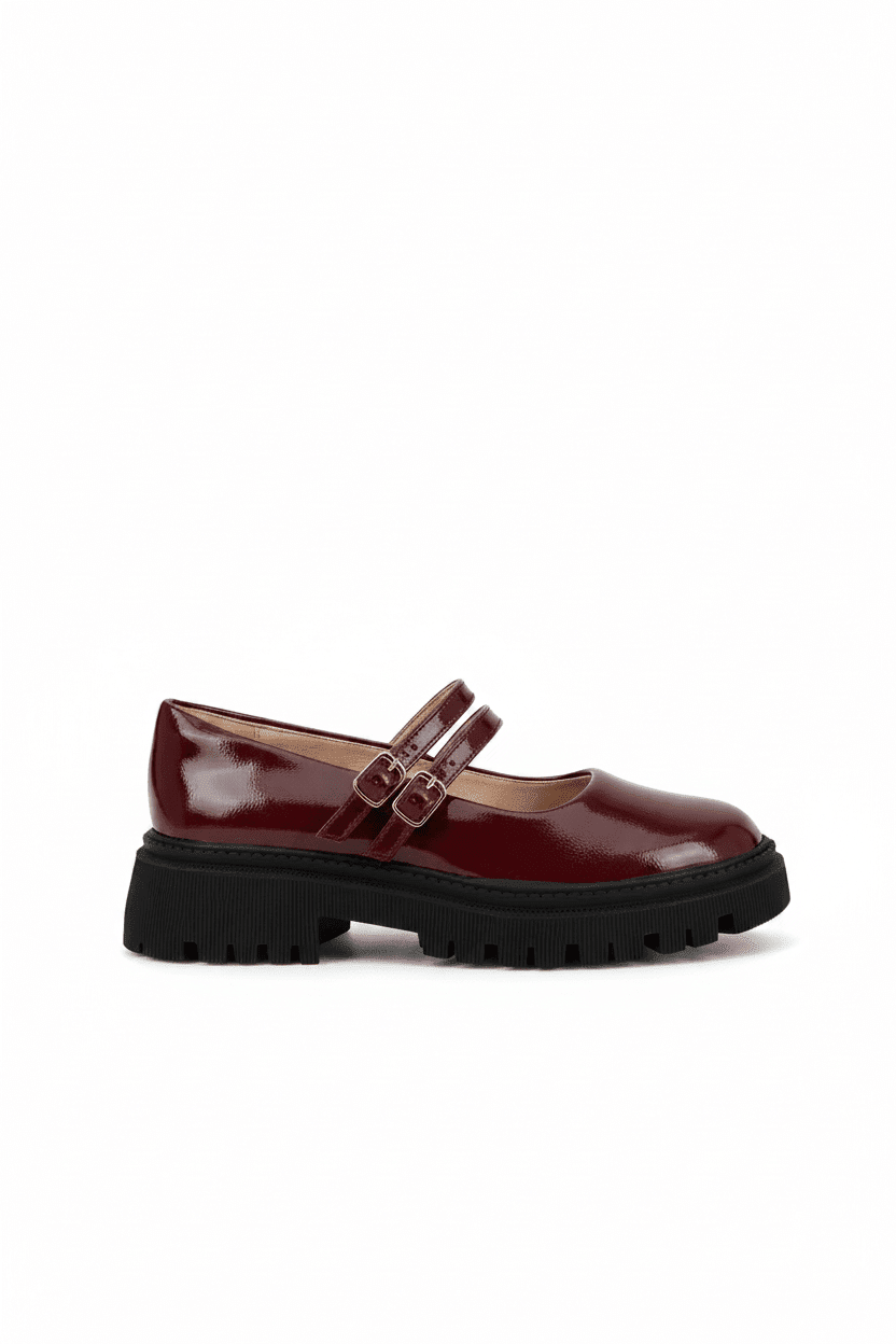 Mocasines Burdeos Charol 15026 Mary Jane Chunky Casual de mujer Calzado 365 Costa Rica - Calzado 365