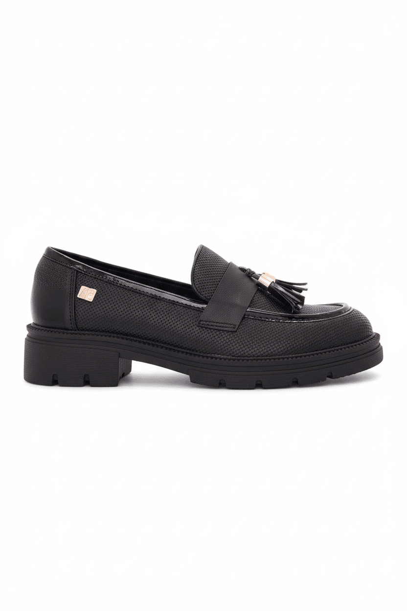 Mocasines Negro 14072 Tacón Bajo de mujer CalzaFlex Costa Rica - Calzado 365