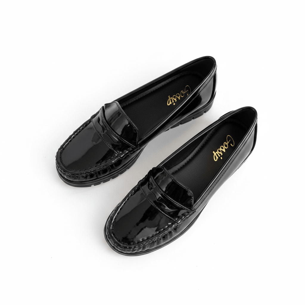 Mocasines Negro Charol 15164 Tacón Bajo Casual de mujer Costa Rica - Calzado 365