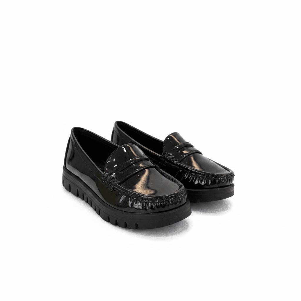 Mocasines Negro Charol 15164 Tacón Bajo Casual de mujer Costa Rica - Calzado 365