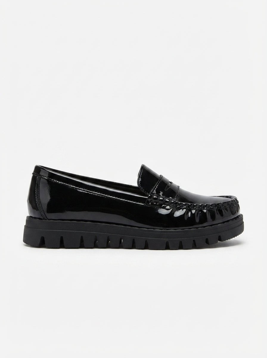 Mocasines Negro Charol 15164 Tacón Bajo Casual de mujer Costa Rica - Calzado 365