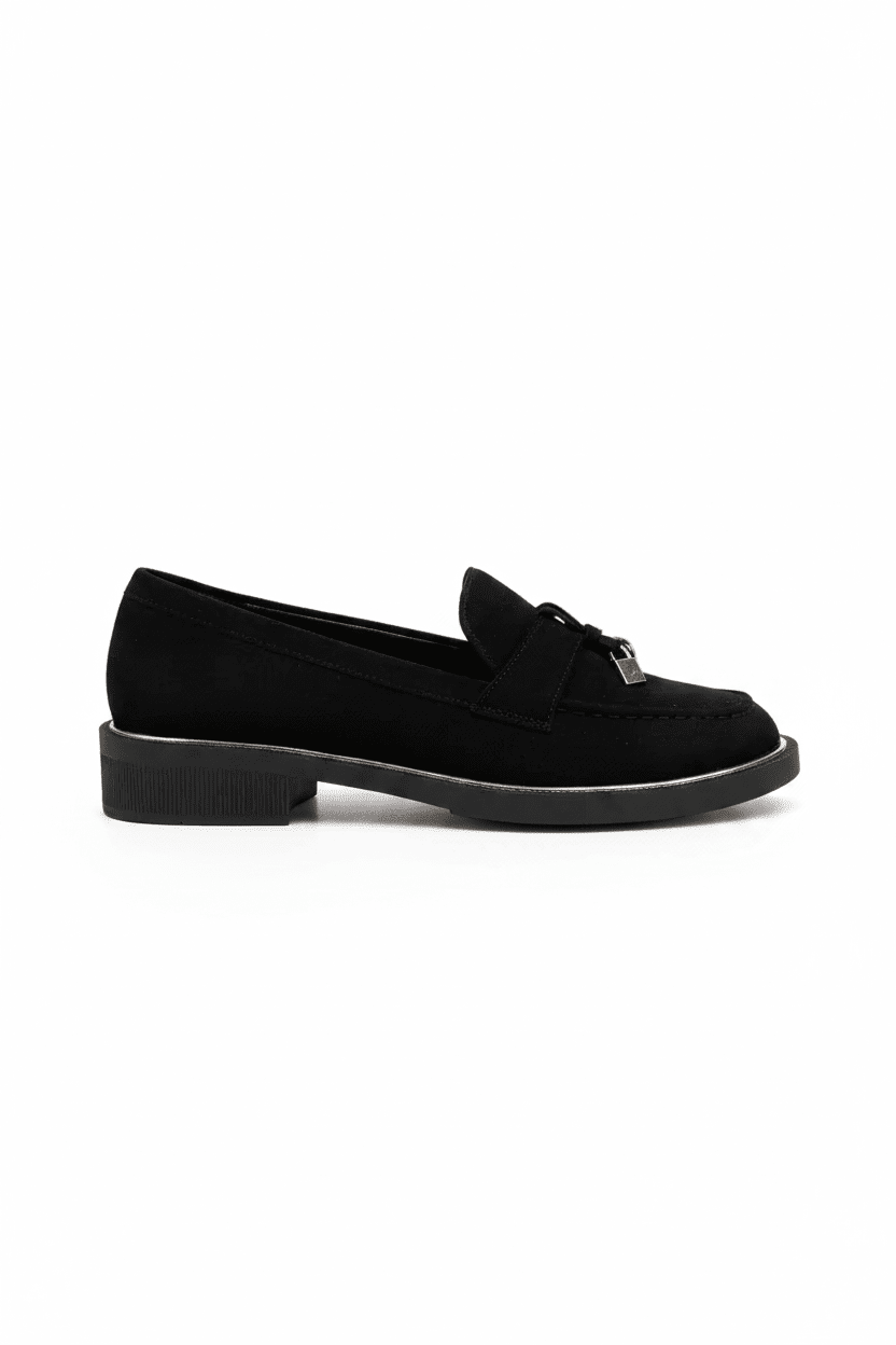 Mocasines Negro Gamuza 15029 - Herraje, Slip-On, Casual de mujer Calzado 365 Costa Rica - Calzado 365