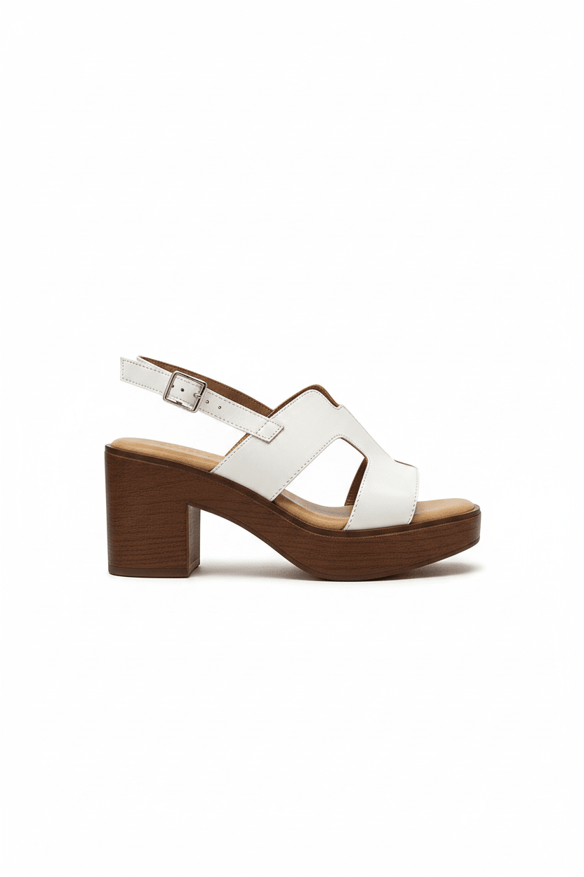 Sandalias 15128 Tacón Medio Hebilla Correa Casual de mujer CalzaFlex Costa Rica - Calzado 365