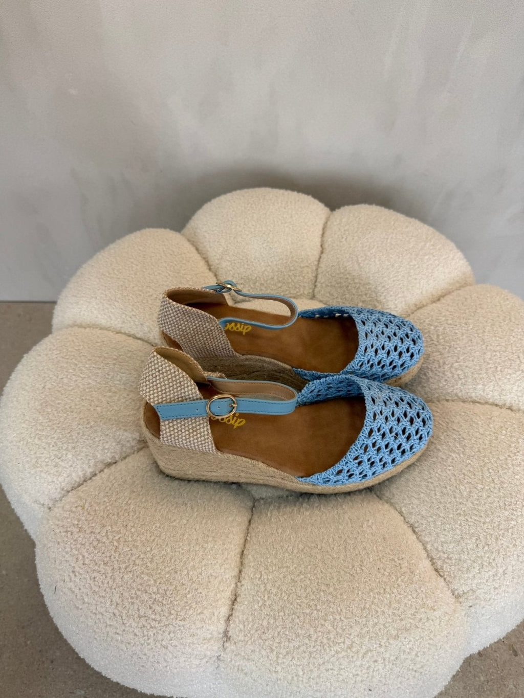 Sandalias Azul Cuña 15130 Hebilla Correa de mujer Costa Rica - Calzado 365