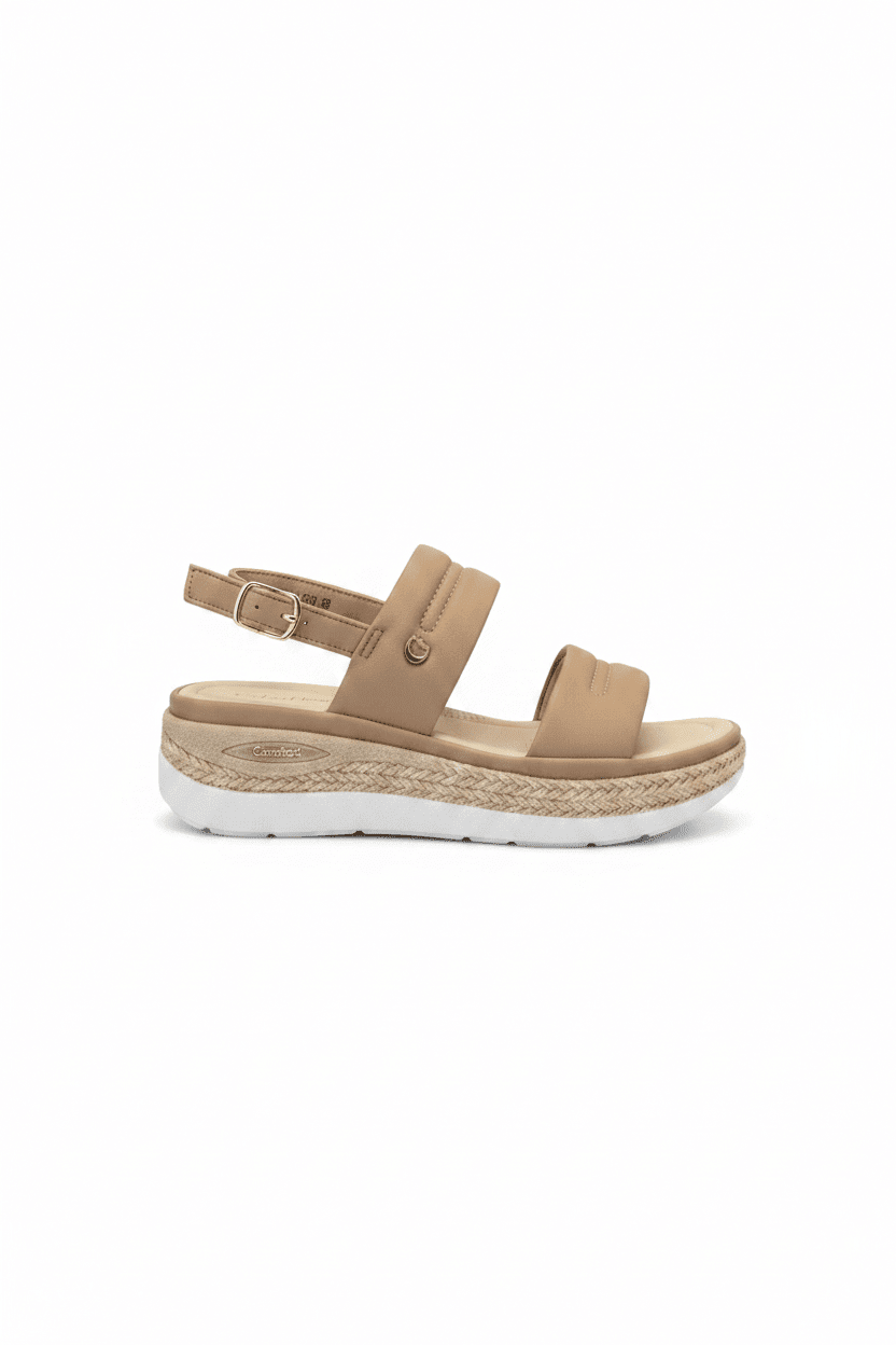 Sandalias Beige Plataforma 15103 Hebilla Correa Casual de mujer Costa Rica - Calzado 365