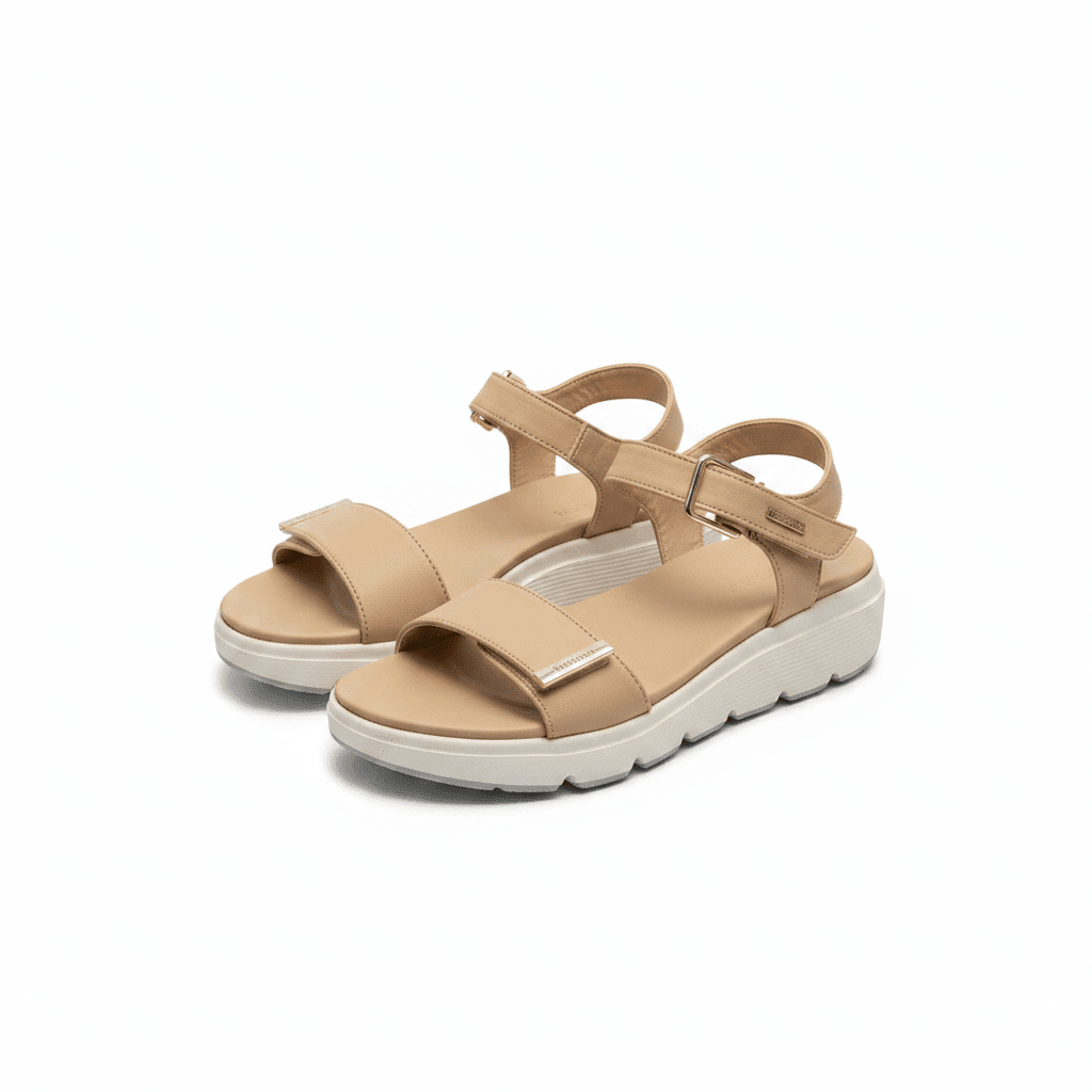 Sandalias Beige Plataforma 15112 Correa Casual de mujer Costa Rica - Calzado 365