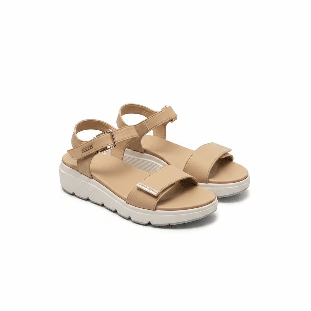 Sandalias Beige Plataforma 15112 Correa Casual de mujer Costa Rica - Calzado 365