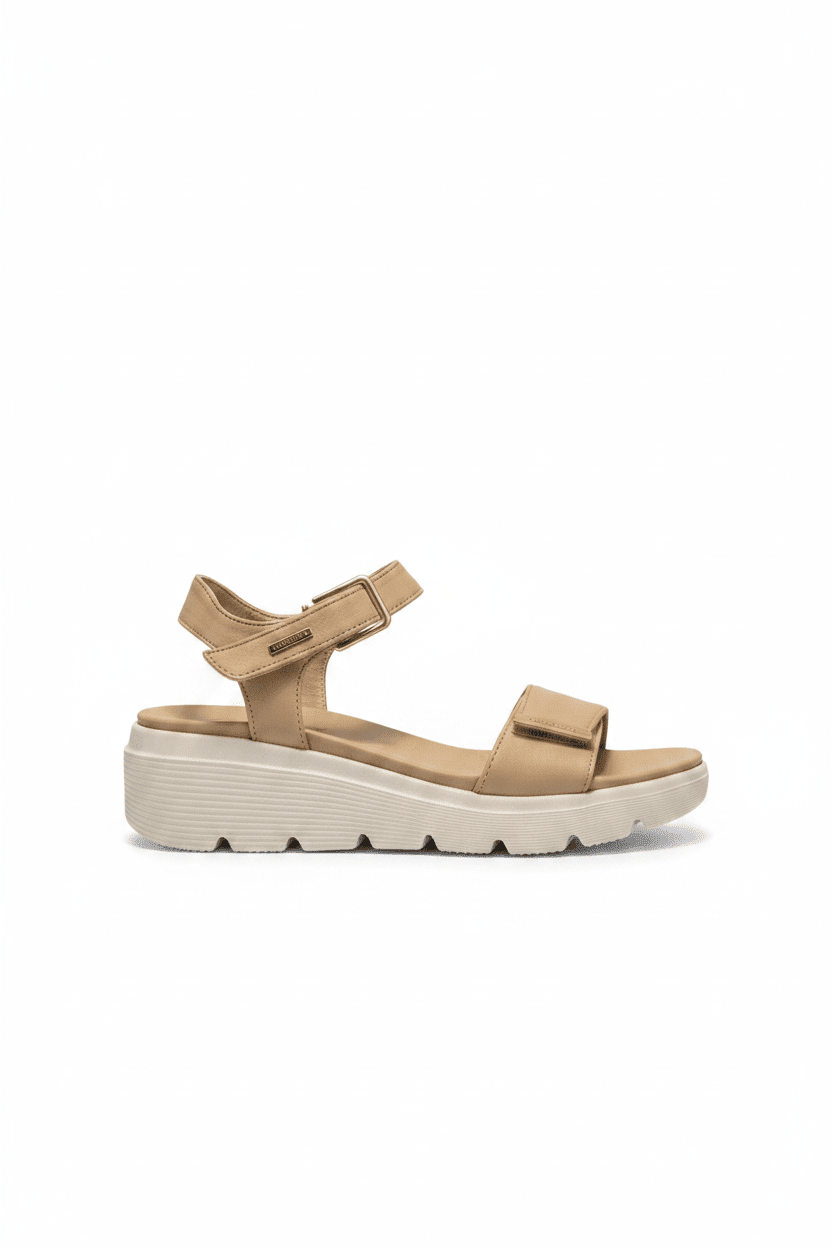 Sandalias Beige Plataforma 15112 Correa Casual de mujer Costa Rica - Calzado 365