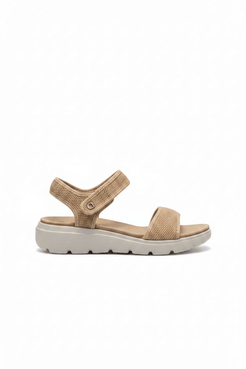 Sandalias Beige Plataforma 15114 Correa Casual de mujer Costa Rica - Calzado 365