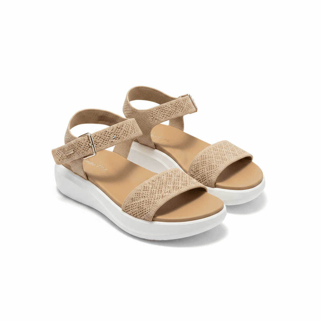 Sandalias Beige Plataforma 15116 Hebilla Correa Casual de mujer Costa Rica - Calzado 365