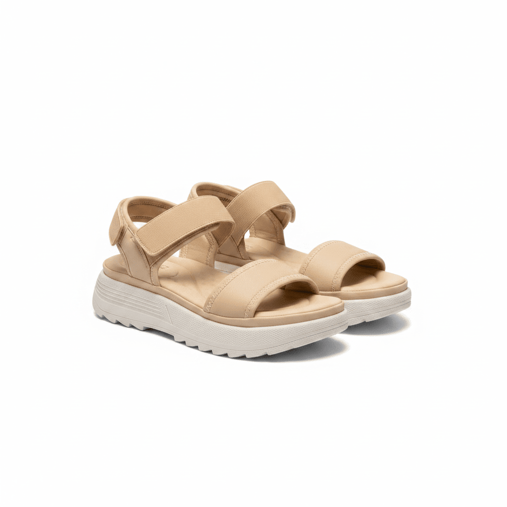 Sandalias Beige Plataforma 15118 Hebilla Correa Casual de mujer Costa Rica - Calzado 365