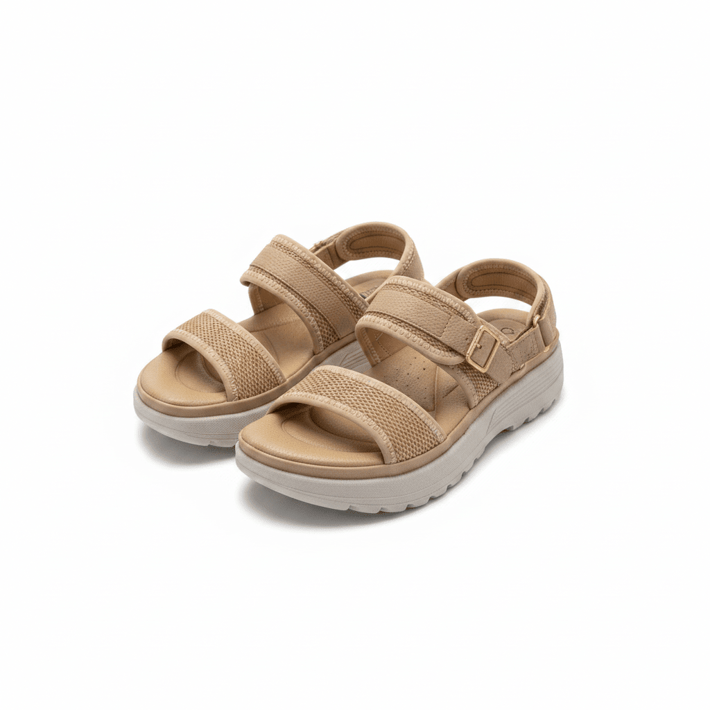Sandalias Beige Plataforma 15120 Hebilla Correa Casual de mujer Costa Rica - Calzado 365
