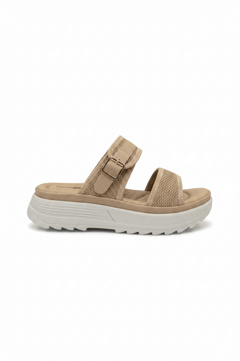Sandalias Beige Plataforma 15120 Hebilla Correa Casual de mujer Costa Rica - Calzado 365