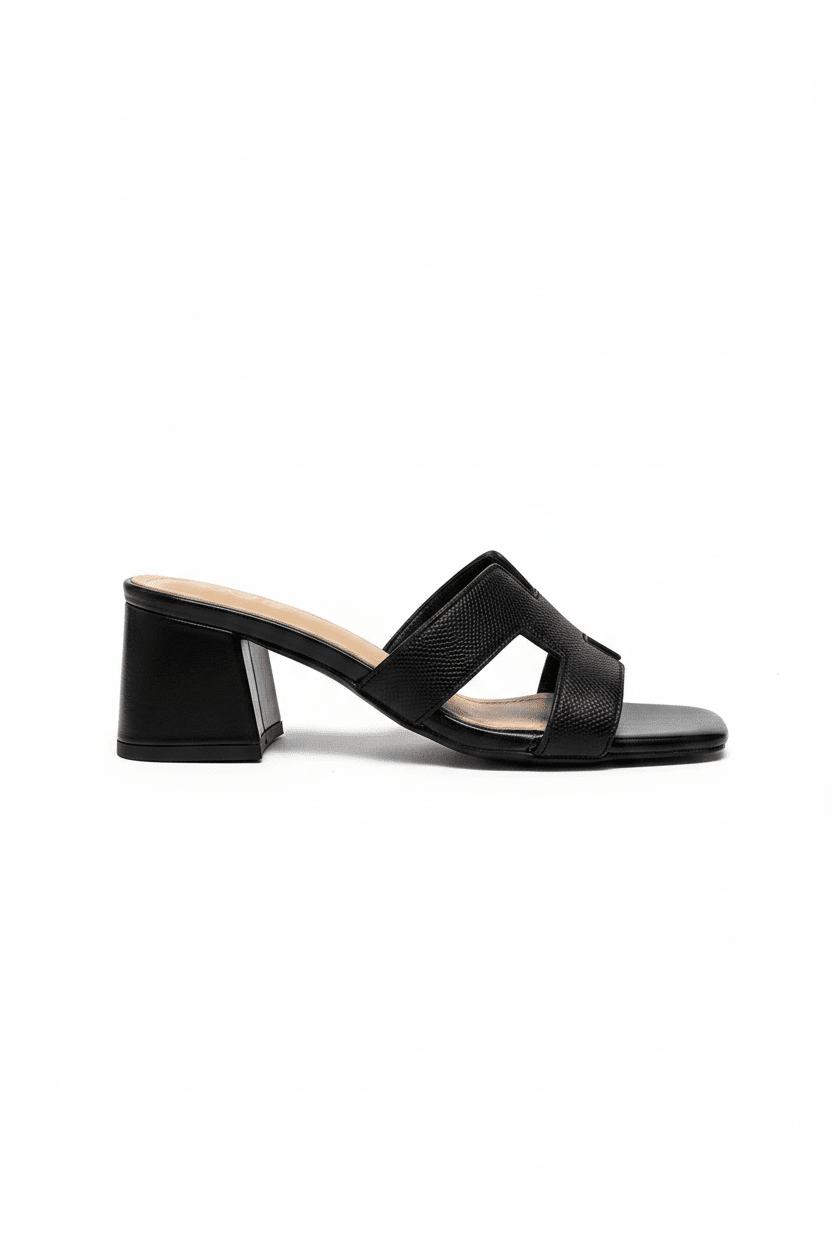 Sandalias Negro 14961 Tacón Medio de mujer Zoé Brand Costa Rica - Calzado 365