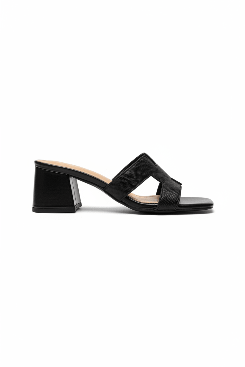 Sandalias Negro 14964 Tacón Medio de mujer Zoé Brand Costa Rica - Calzado 365