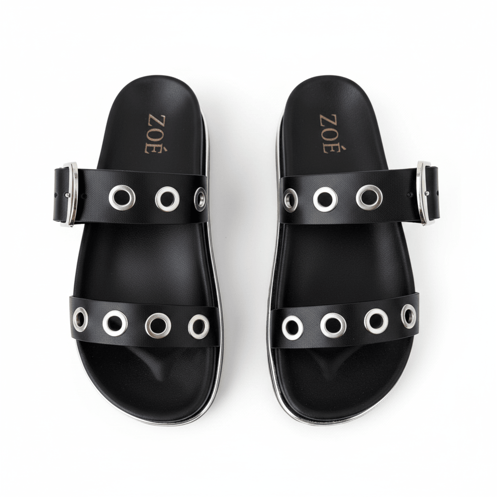 Sandalias Negro 14967 Plataforma Hebilla de mujer Zoé Brand Costa Rica - Calzado 365
