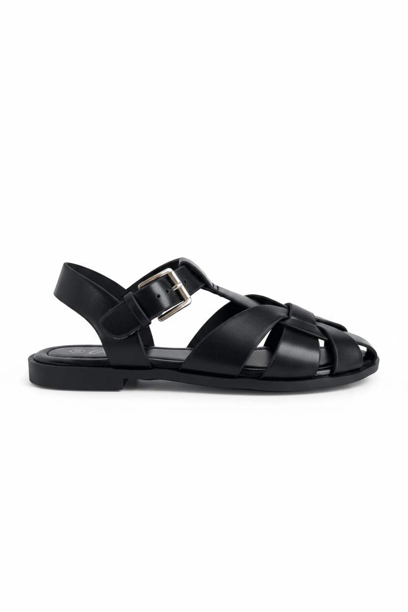 Sandalias Negro 14978 Hebillas Casual de mujer Calzado 365 Costa Rica - Calzado 365