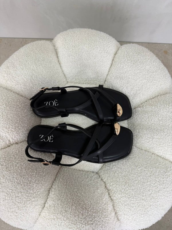 Sandalias Negro 15058 Correa Slingback Casual de mujer Zoé Brand Costa Rica - Calzado 365