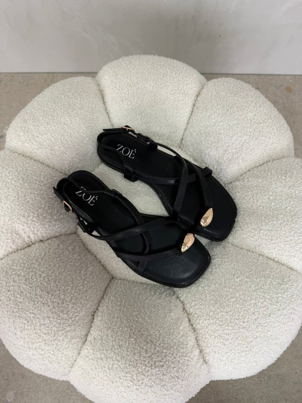 Sandalias Negro 15058 Correa Slingback Casual de mujer Zoé Brand Costa Rica - Calzado 365