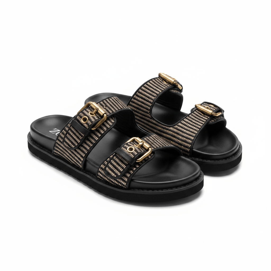 Sandalias Negro 15069 Hebilla Casual de mujer Costa Rica - Calzado 365