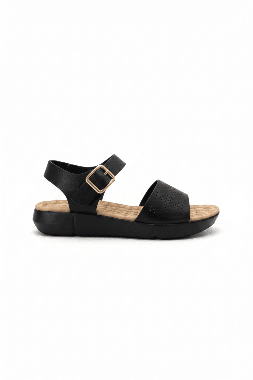 Sandalias Negro 15151 Hebilla Correa Casual de mujer Costa Rica - Calzado 365