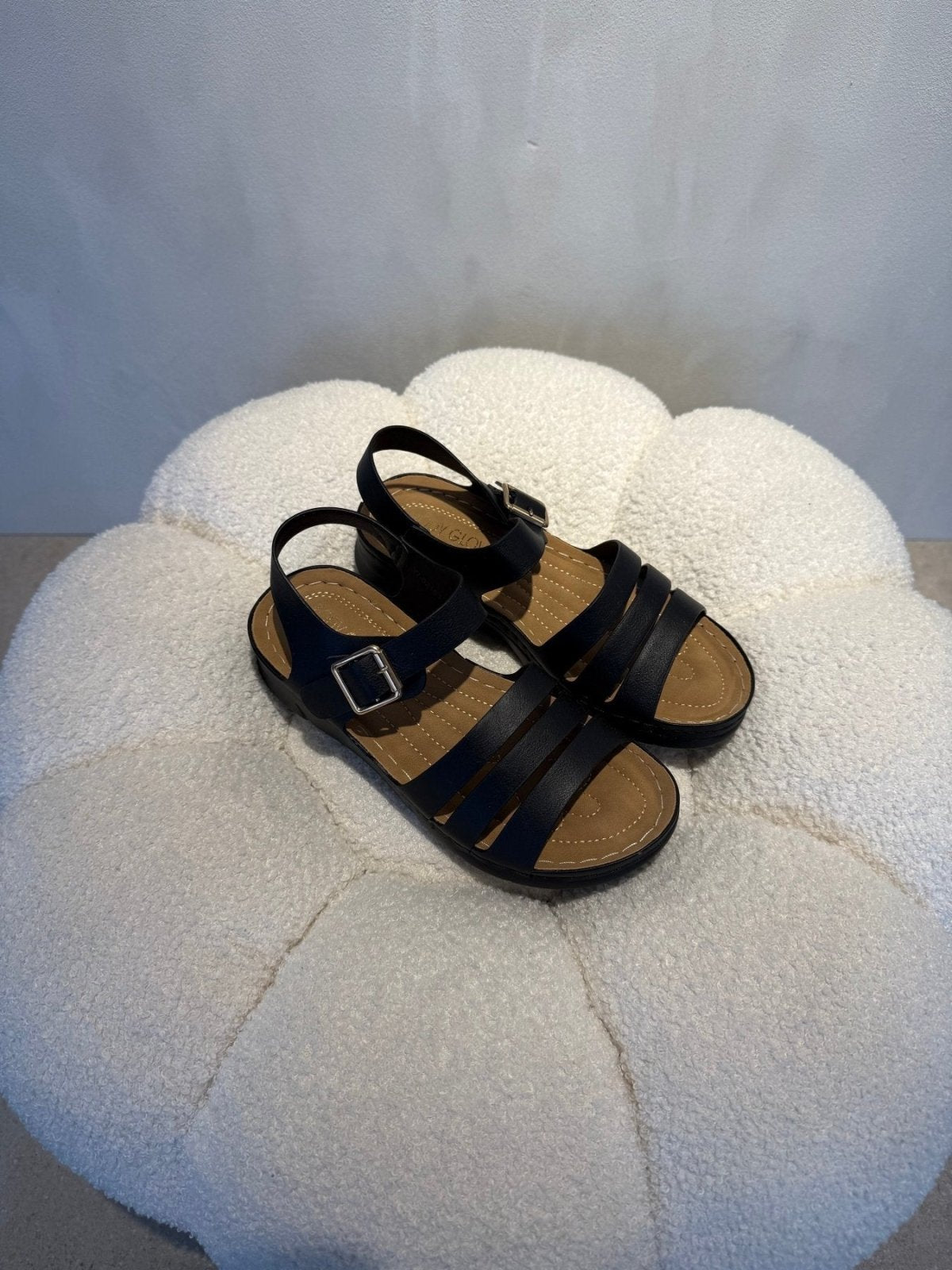 Sandalias Negro 15195 Hebilla Slingback Casual de mujer Costa Rica - Calzado 365