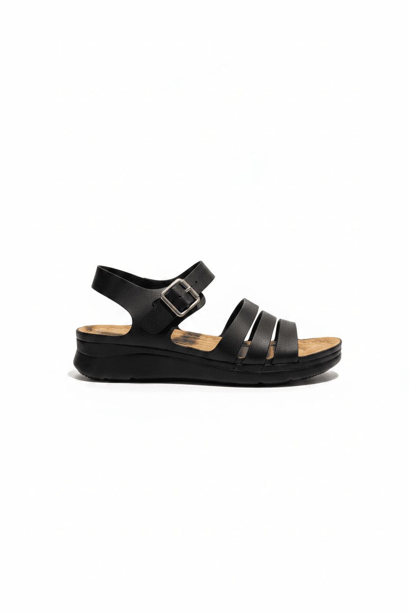 Sandalias Negro 15195 Hebilla Slingback Casual de mujer Costa Rica - Calzado 365