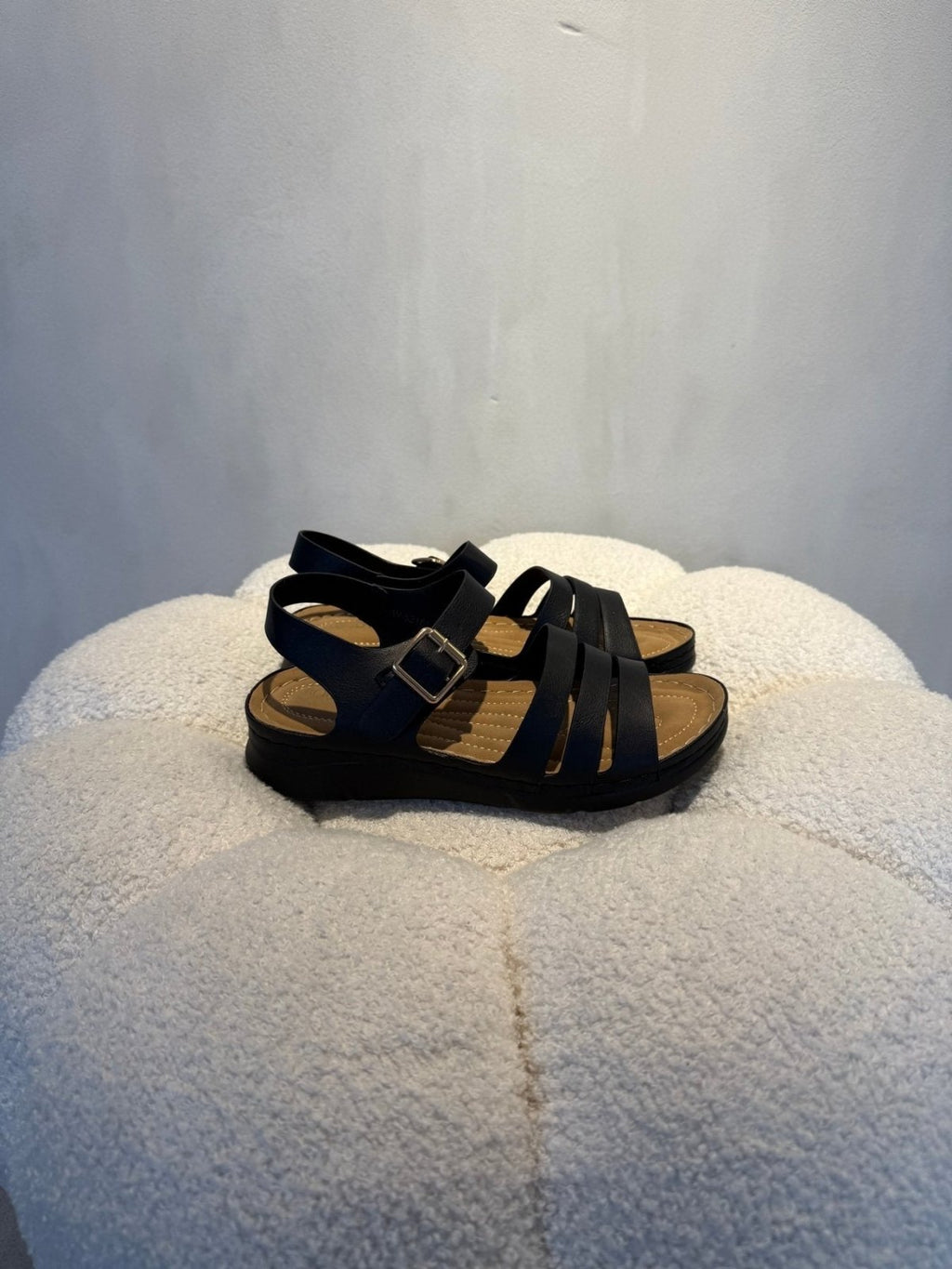 Sandalias Negro 15195 Hebilla Slingback Casual de mujer Costa Rica - Calzado 365