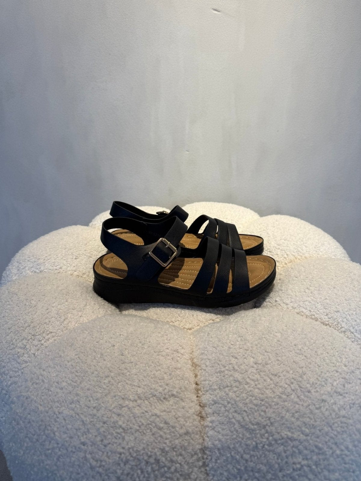Sandalias Negro 15195 Hebilla Slingback Casual de mujer Costa Rica - Calzado 365