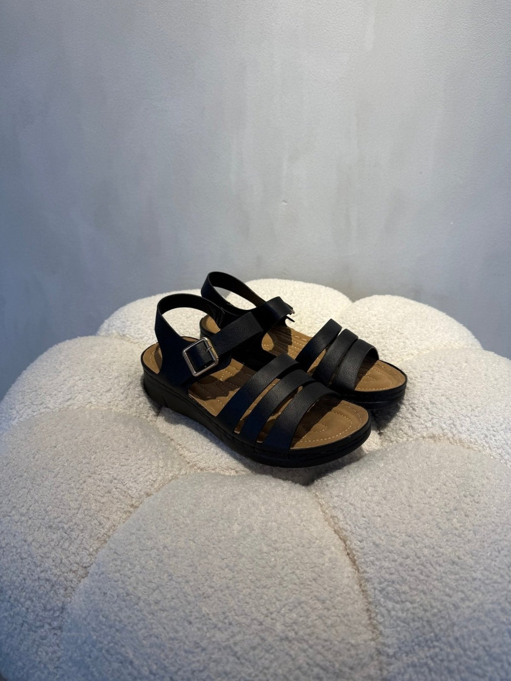 Sandalias Negro 15195 Hebilla Slingback Casual de mujer Costa Rica - Calzado 365
