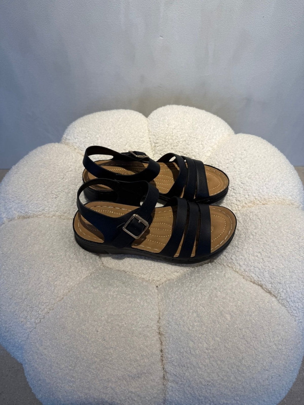Sandalias Negro 15195 Hebilla Slingback Casual de mujer Costa Rica - Calzado 365