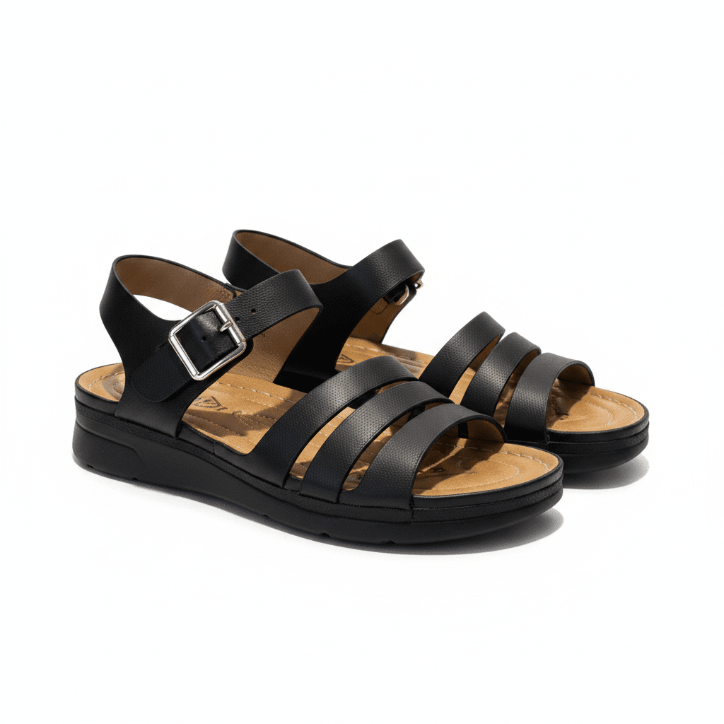Sandalias Negro 15199 Hebilla Correa Casual de mujer Costa Rica - Calzado 365