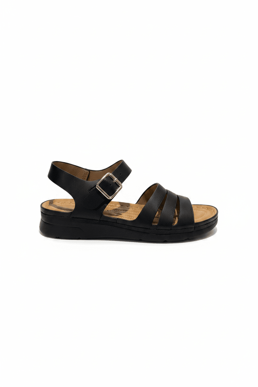 Sandalias Negro 15199 Hebilla Correa Casual de mujer Costa Rica - Calzado 365
