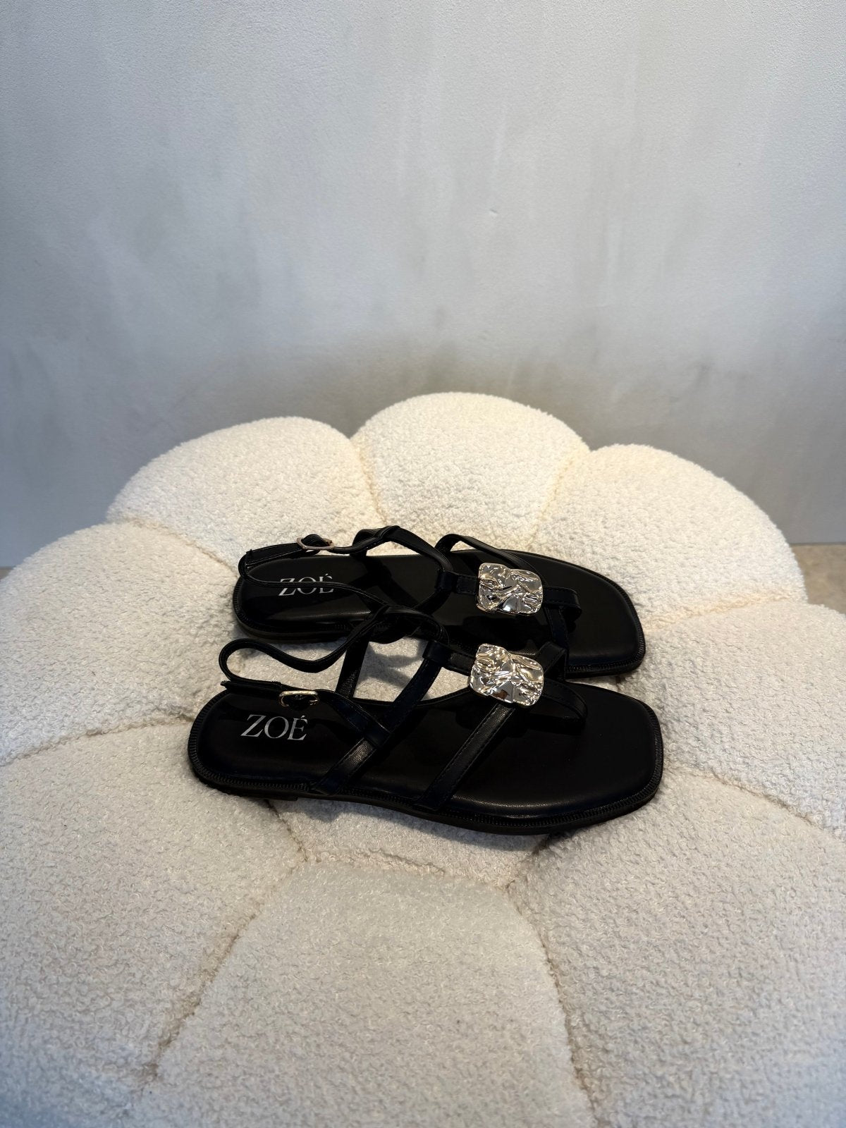 Sandalias Negro Brillos 15061 Correa Slingback Casual de mujer Zoé Brand Costa Rica - Calzado 365