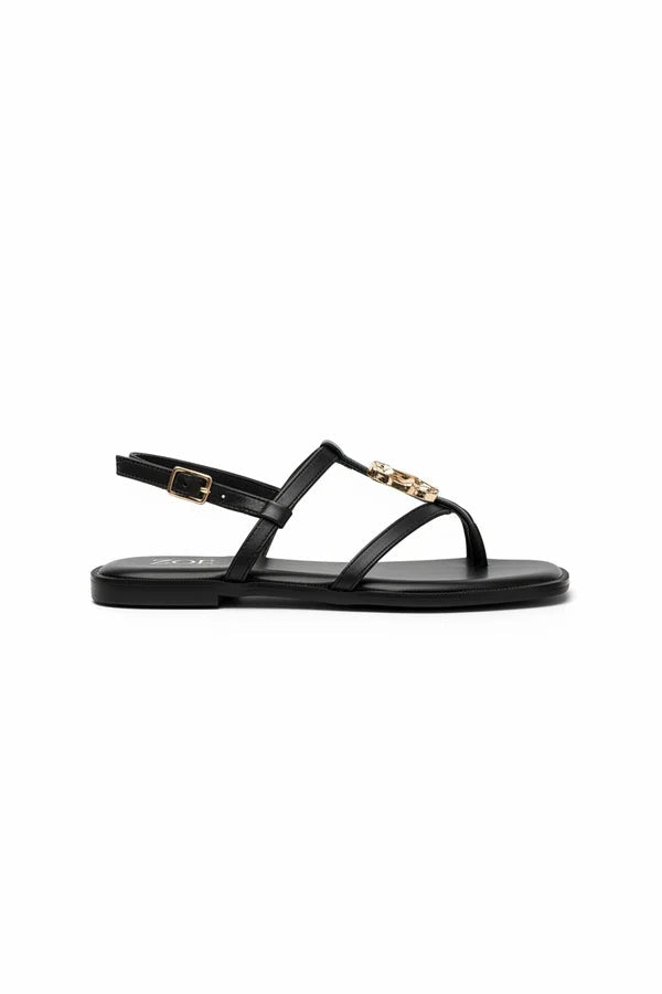 Sandalias Negro Brillos 15061 Correa Slingback Casual de mujer Zoé Brand Costa Rica - Calzado 365