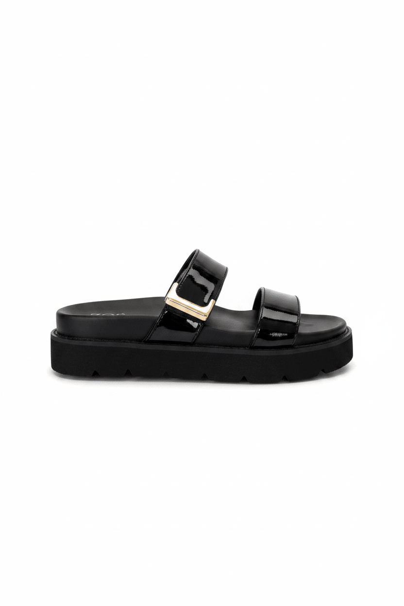 Sandalias Negro Charol 15064 Hebilla Casual de mujer Zoé Brand Costa Rica - Calzado 365