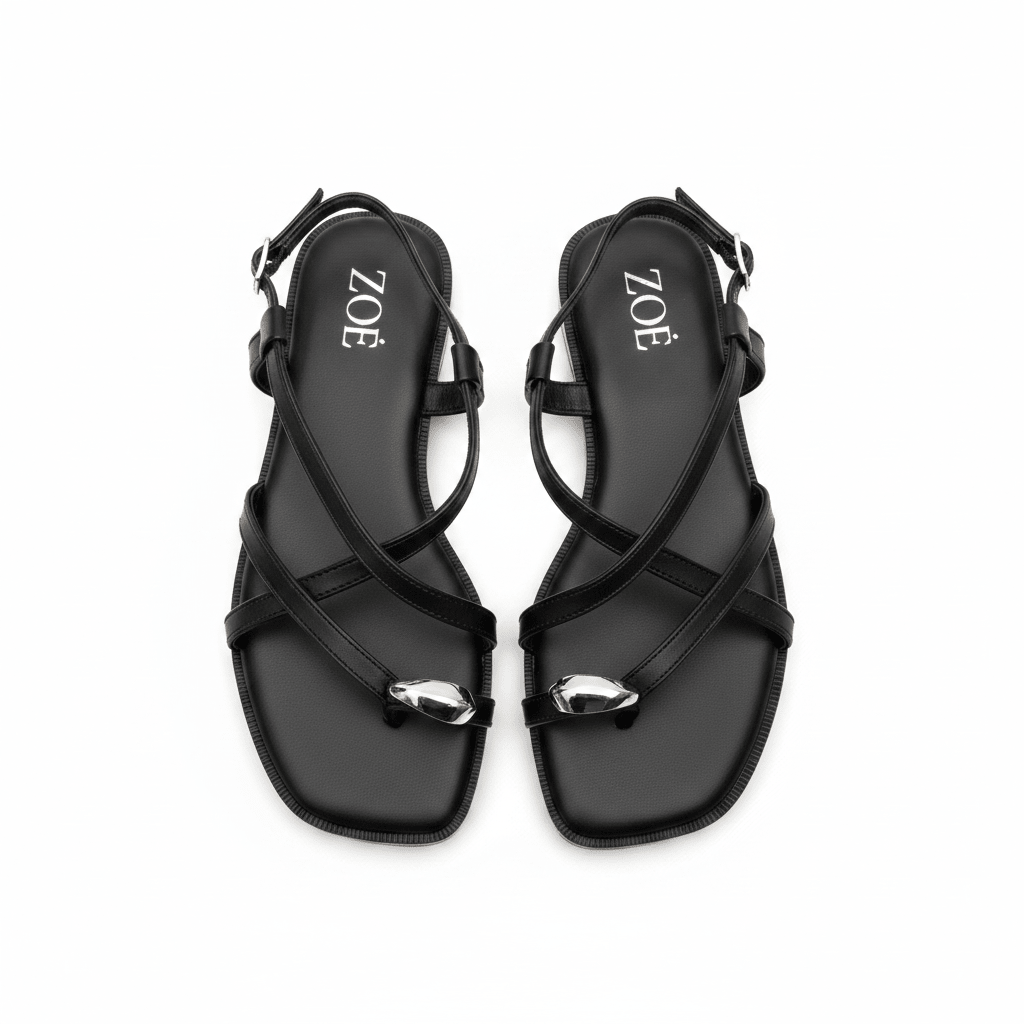 Sandalias Negro Correa 15058 Slingback Casual de mujer Zoé Brand Costa Rica - Calzado 365