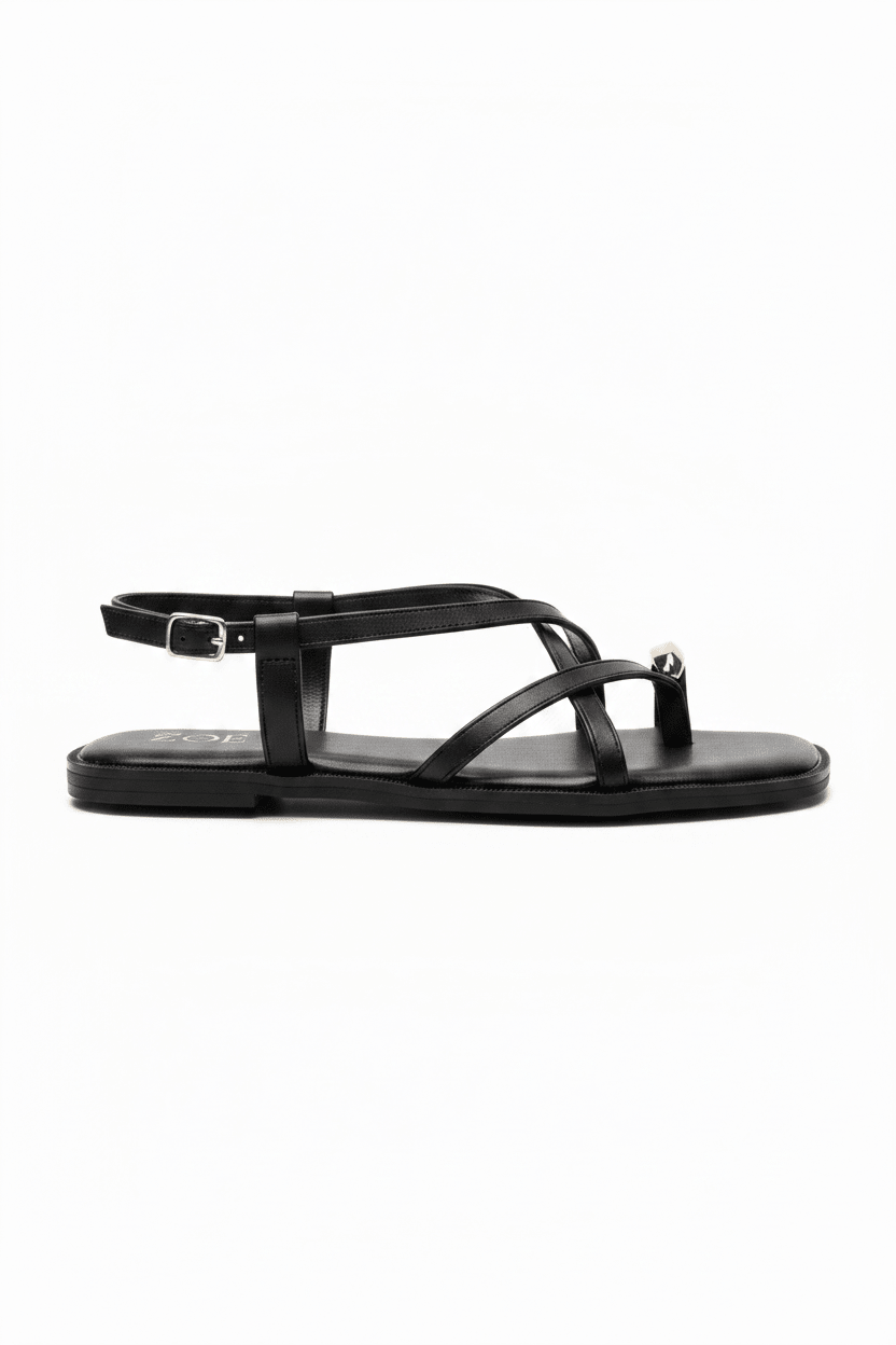 Sandalias Negro Correa 15058 Slingback Casual de mujer Zoé Brand Costa Rica - Calzado 365