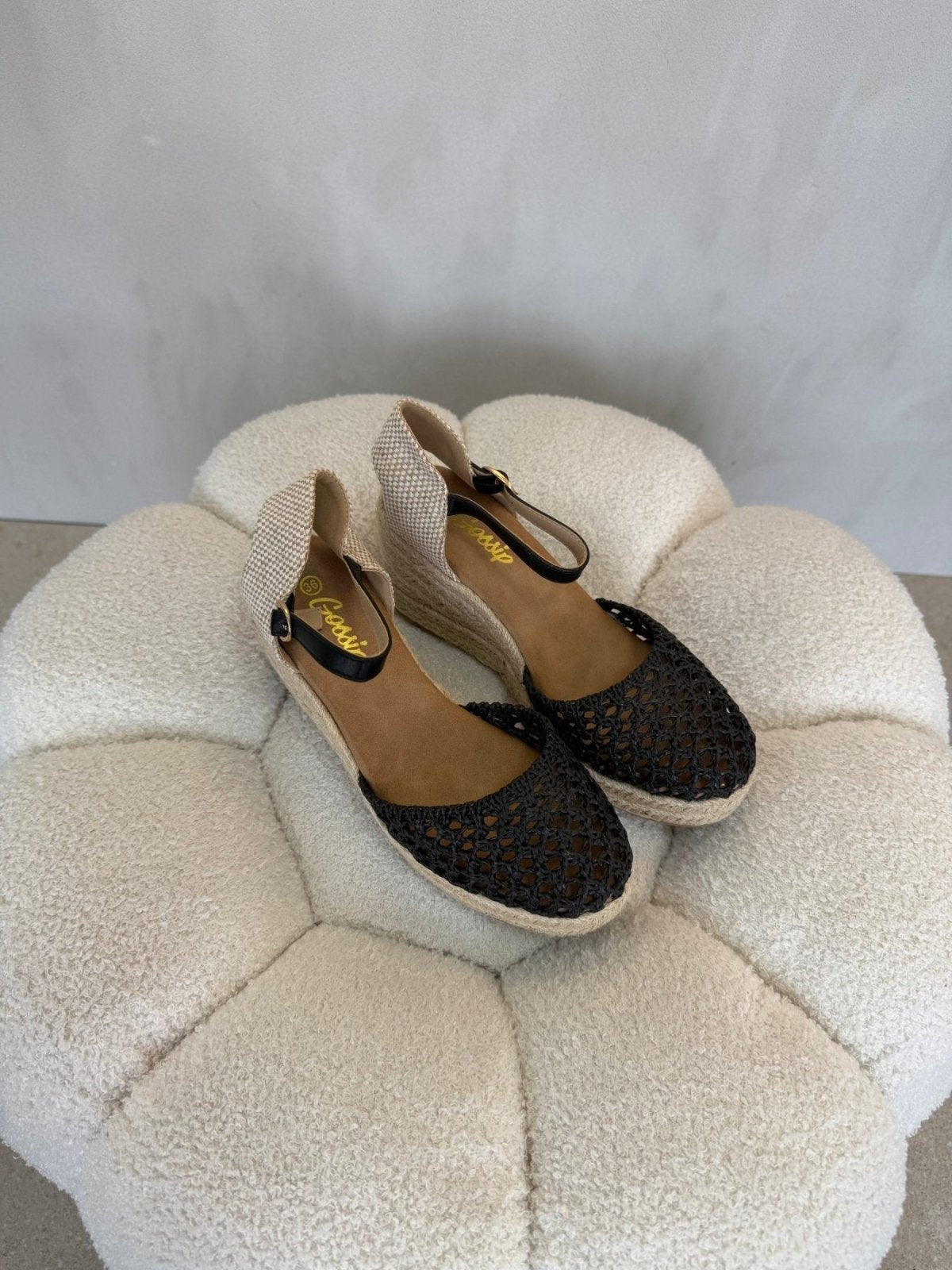 Sandalias Negro Cuña 15129 Hebilla Correa Casual de mujer Costa Rica - Calzado 365