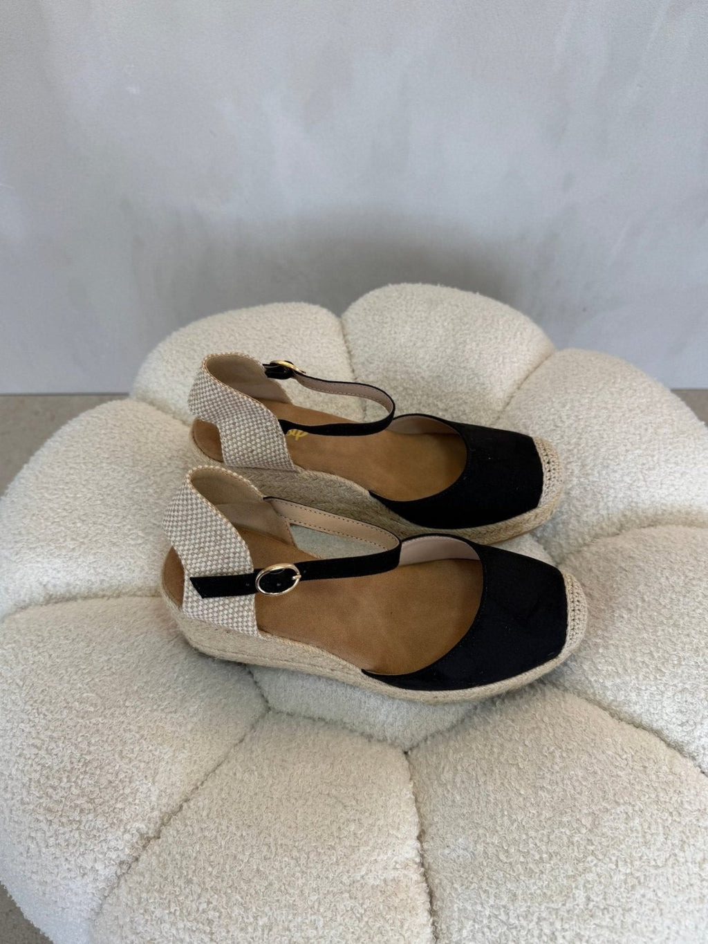 Sandalias Negro Cuña 15132 Hebilla Correa de mujer Costa Rica - Calzado 365