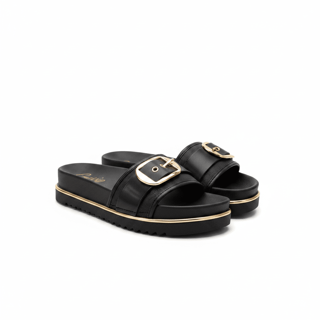 Sandalias Negro Hebilla 15173 Plataforma de mujer Costa Rica - Calzado 365