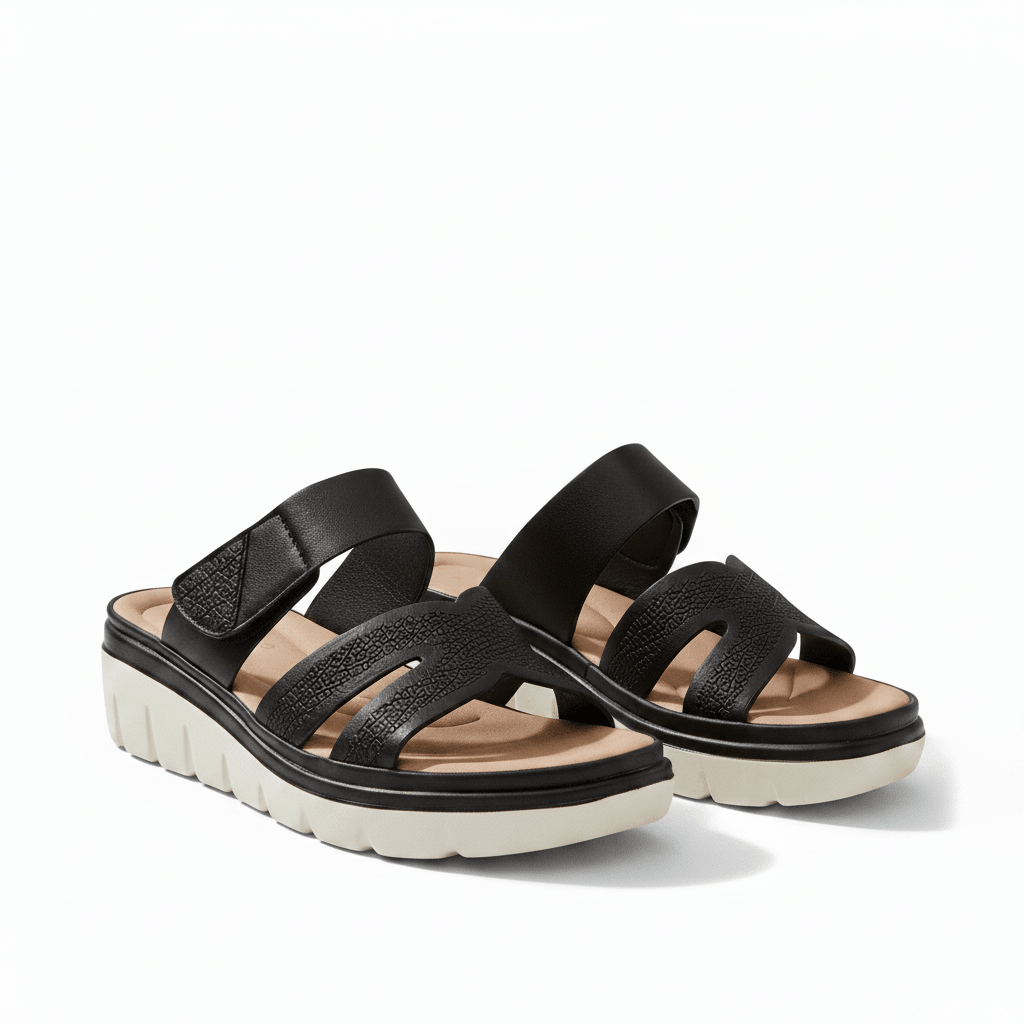 Sandalias Negro Plataforma 14032 Velcro de mujer Gossip Costa Rica - Calzado 365